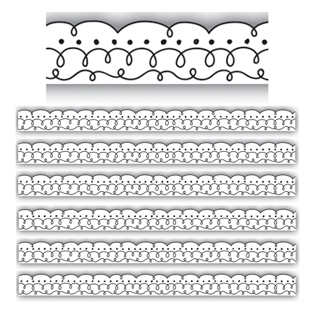 TEACHER CREATED RESOURCES Squiggles and Dots Die-Cut Border Trim, PK72 TCR8340